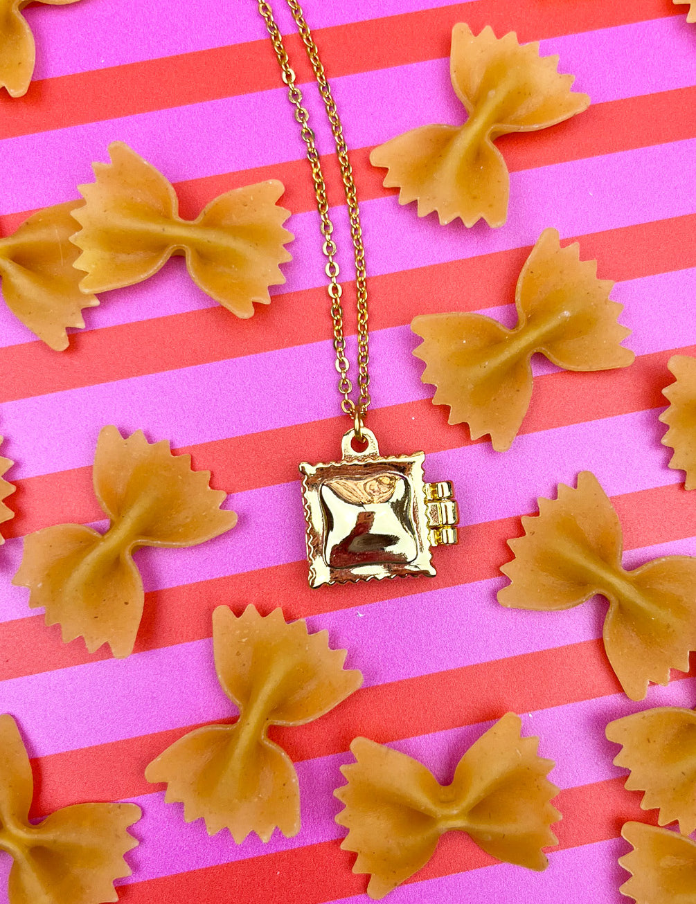 Ravioli Locket Keychain
