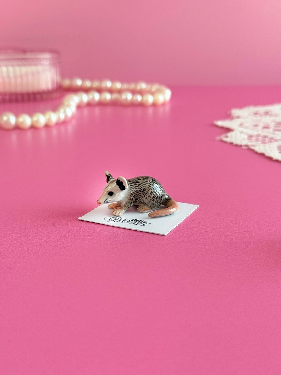 Opossum Mini Porcelain Figurine