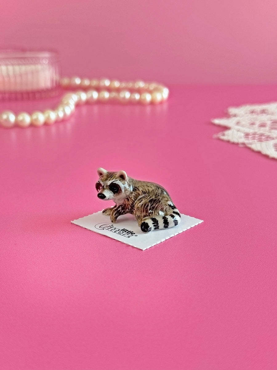 Raccoon Mini Porcelain Figurine