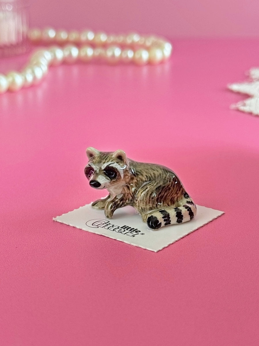 Raccoon Mini Porcelain Figurine