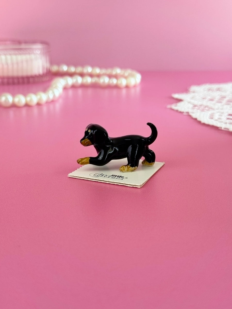 Dachshund Mini Porcelain Figurine