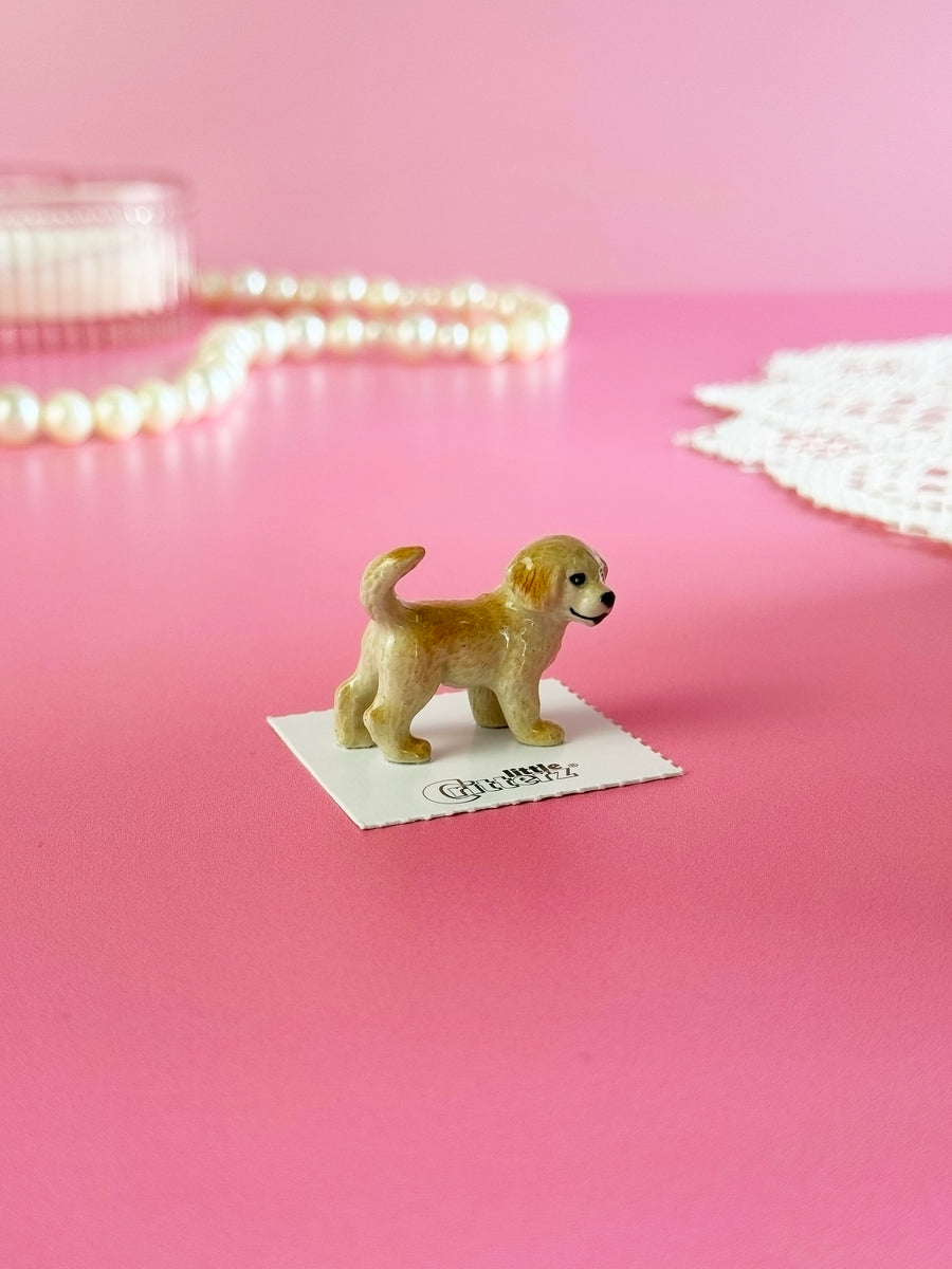 Golden Retriever Mini Porcelain Figurine