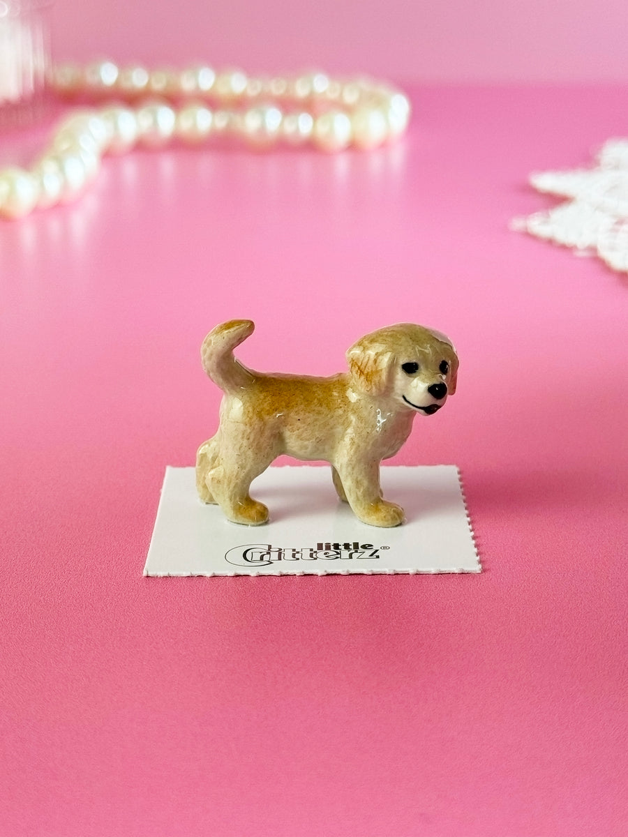 Golden Retriever Mini Porcelain Figurine