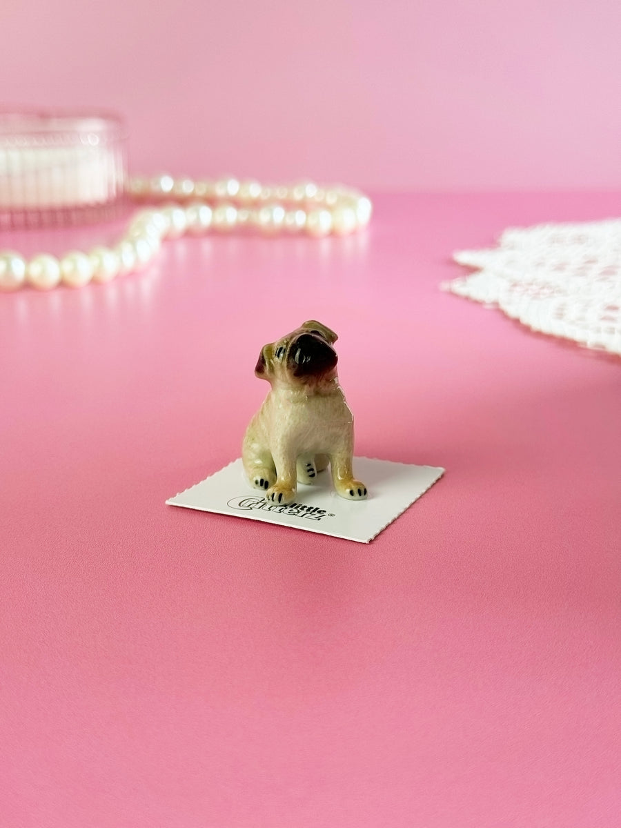 Pug Mini Porcelain Figurine