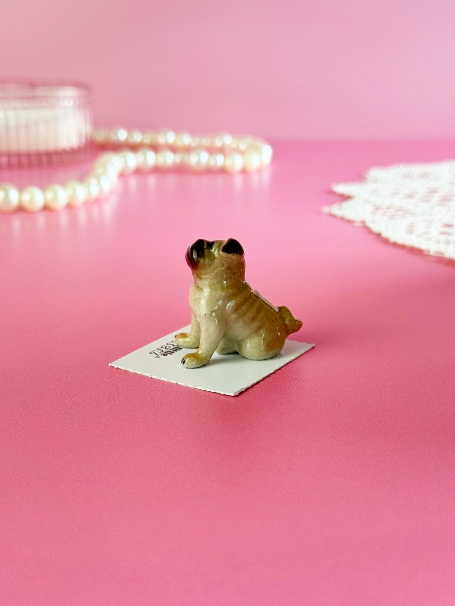 Pug Mini Porcelain Figurine