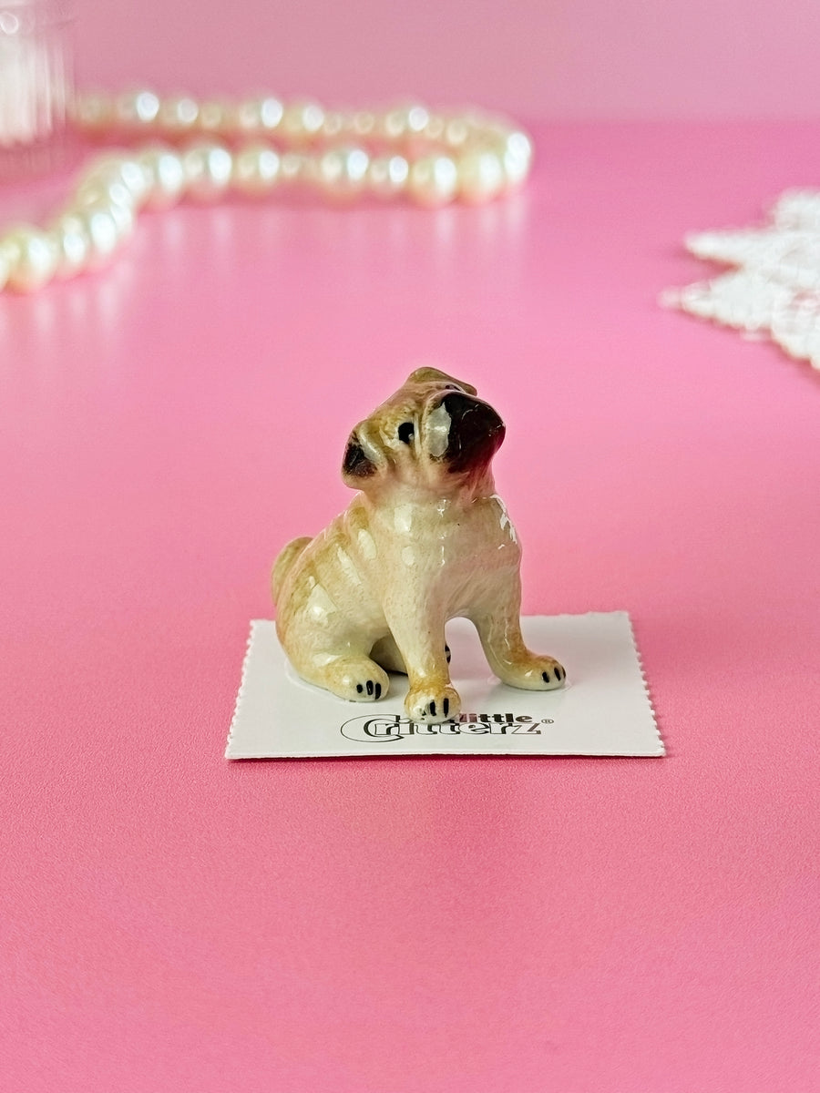 Pug Mini Porcelain Figurine