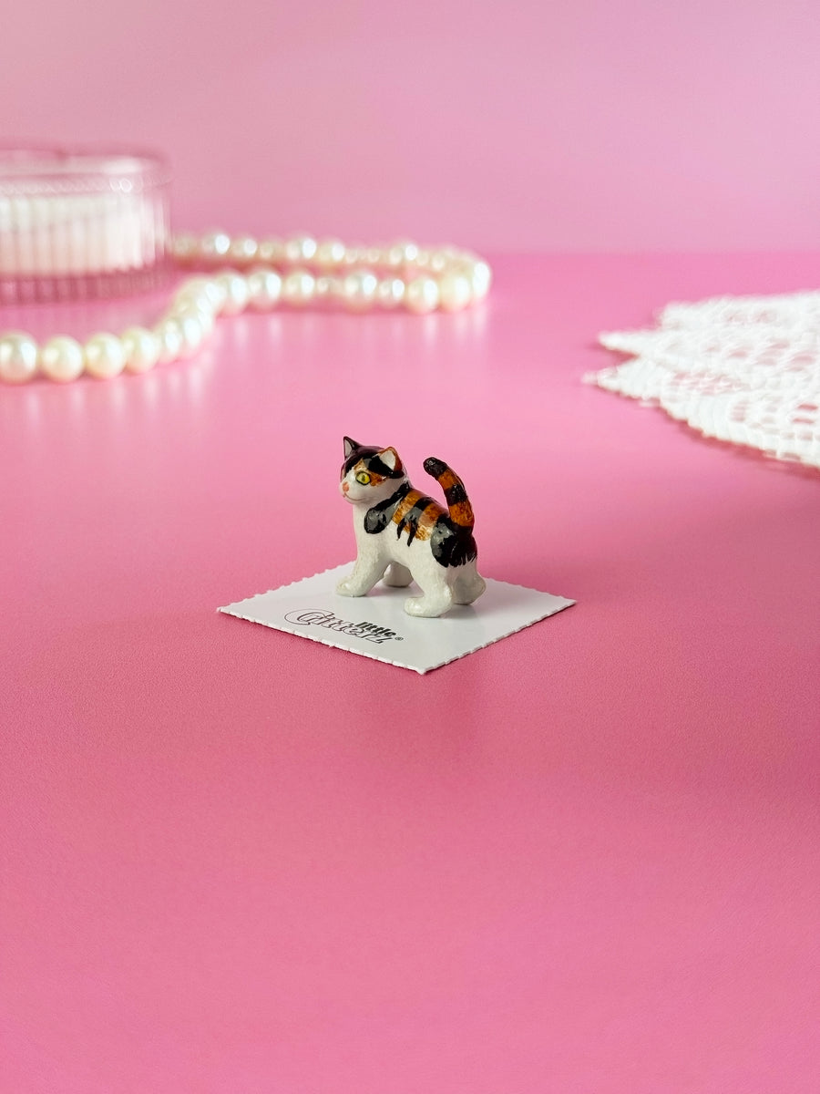 Calico Kitten Mini Porcelain Figurine