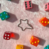 Screw Lock Star Carabiner- Silver