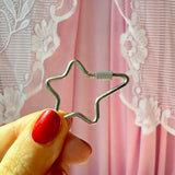 Screw Lock Star Carabiner- Silver