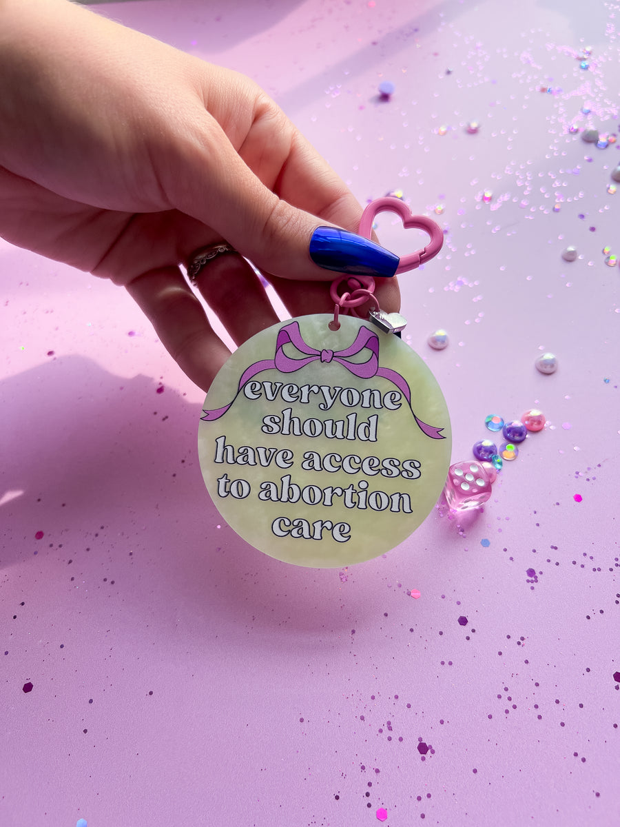 Abortion Access Bow Keychain