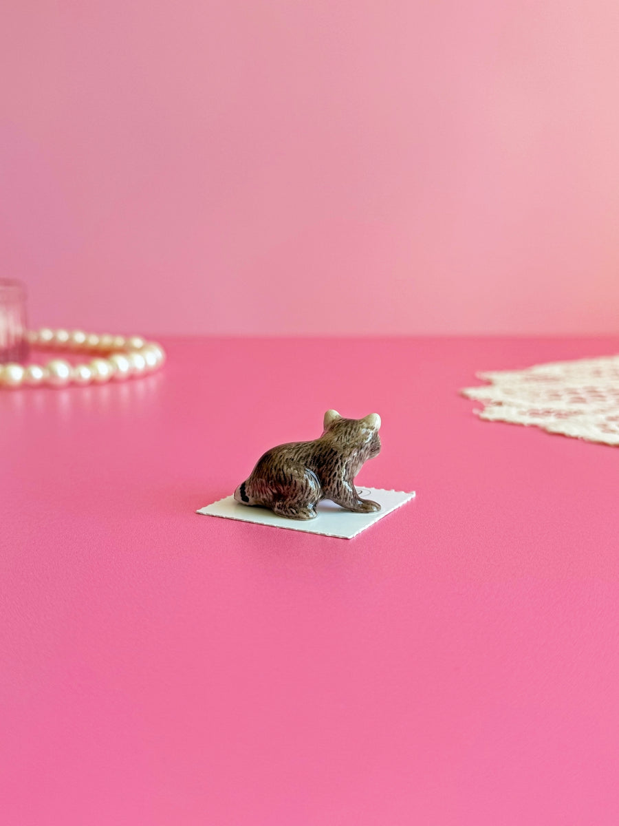 Raccoon Mini Porcelain Figurine