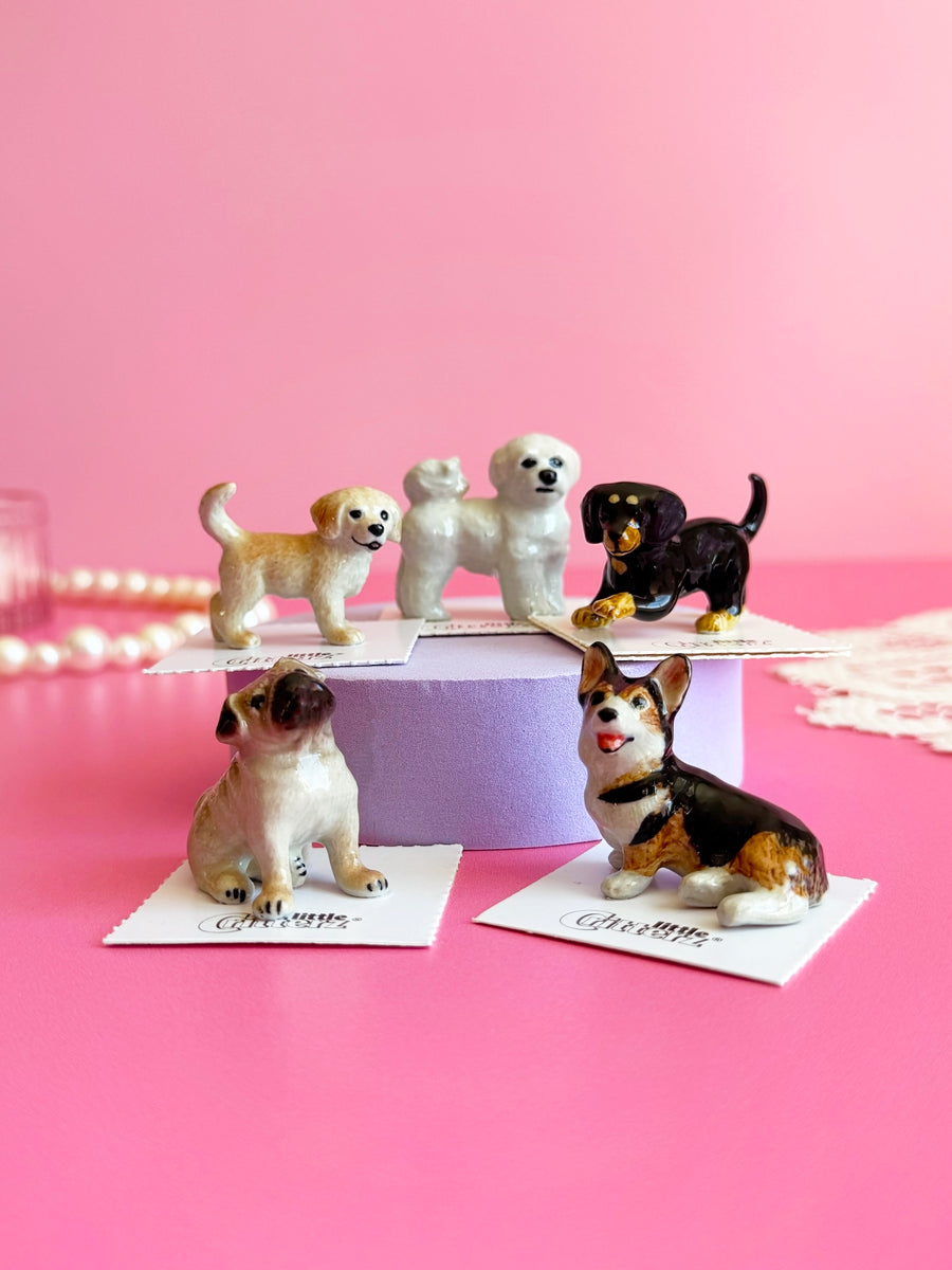 Pug Mini Porcelain Figurine