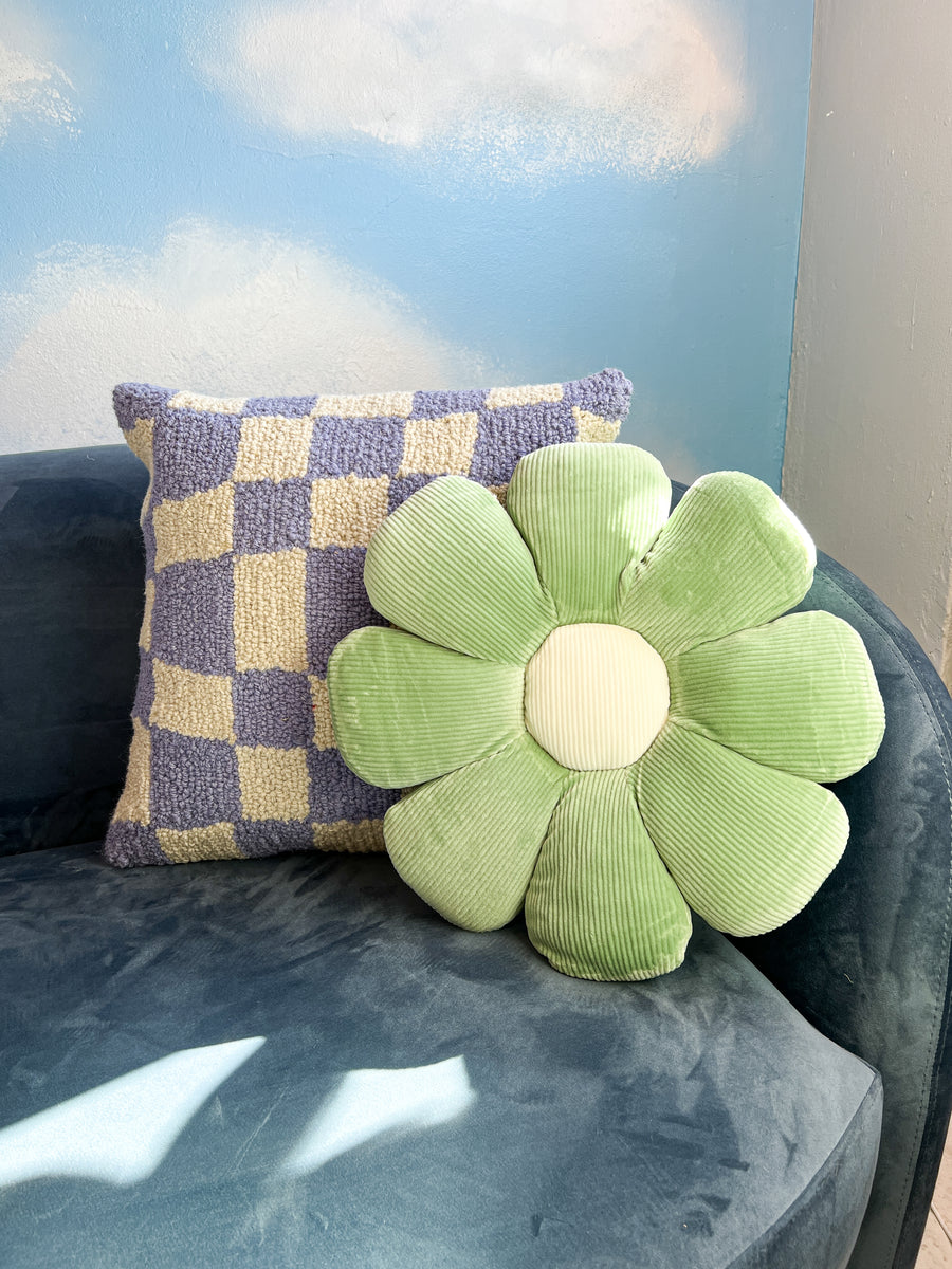 Small Flower Pillow - Green