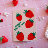 Strawberry Birthday Card