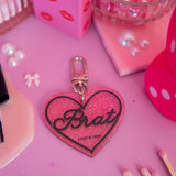 Brat Keychain- Pink