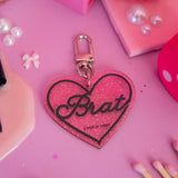 Brat Keychain- Pink