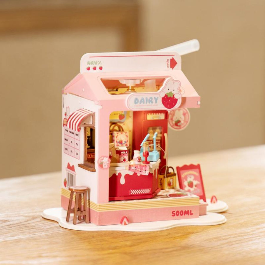 DIY Miniature House- Strawberry Milk