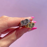Gold Crying Heart Ring