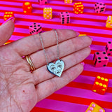 Crying Heart Necklace- Silver