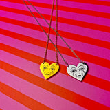 Crying Heart Necklace- Silver