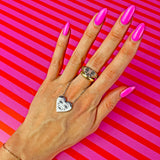 Crying Heart Necklace- Silver