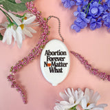 Abortion Forever Heart Coin Pouch Keychain