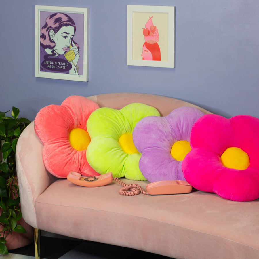 Flower Pillow- Green