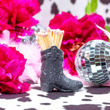 Cowboy Boot Match Holder + Striker- Black