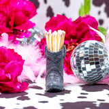 Cowboy Boot Match Holder + Striker- Black